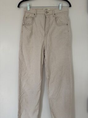 Isabel Marant Etoile Cream Straight-Leg Jeans